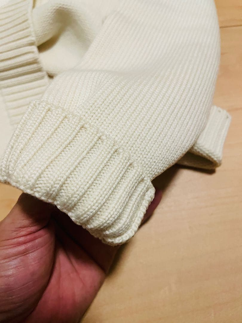 ZANONE 5ゲージ ソリッドウール タートルネックニット　オフホワイト46