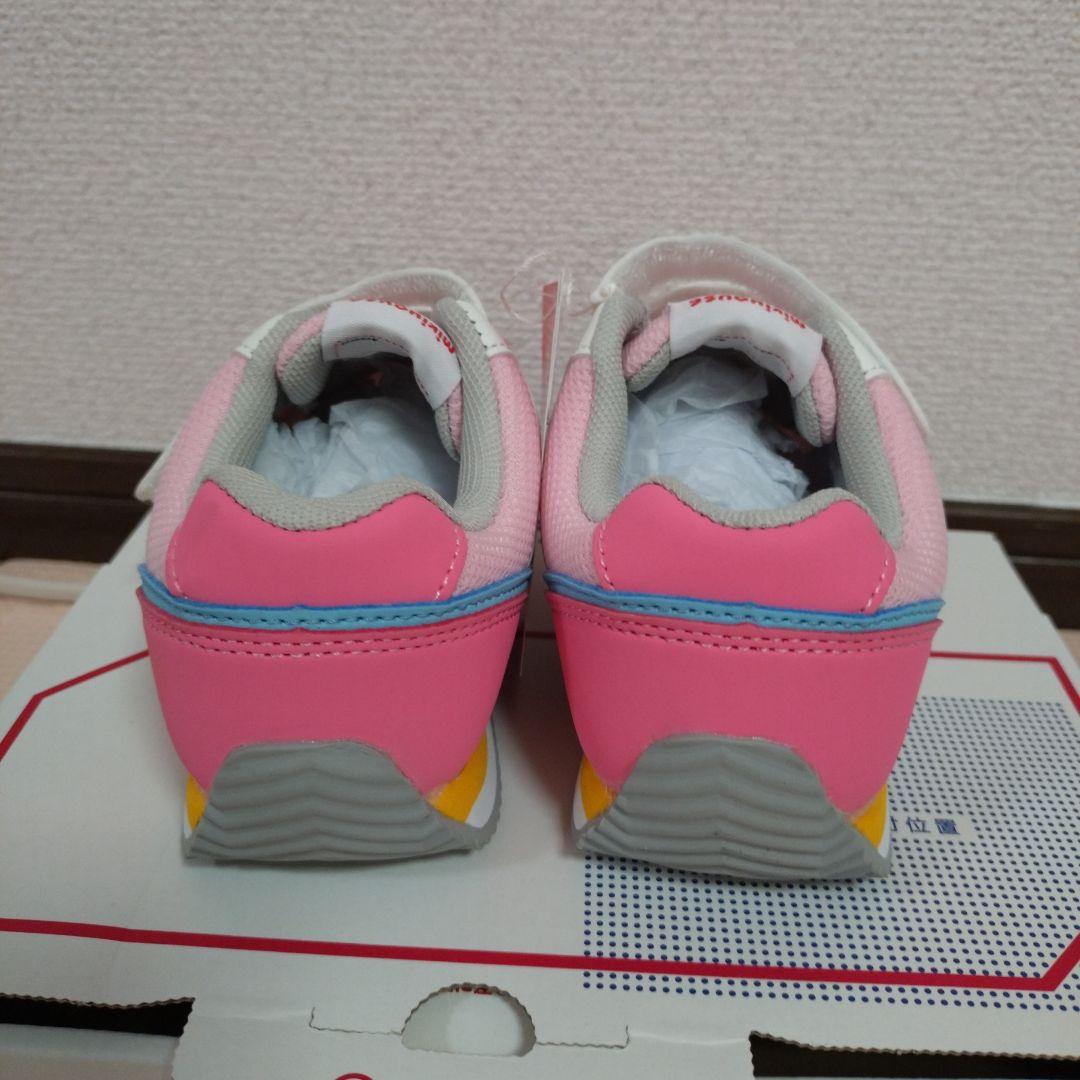 ミキハウス　ピンク マジックテープ スニーカー