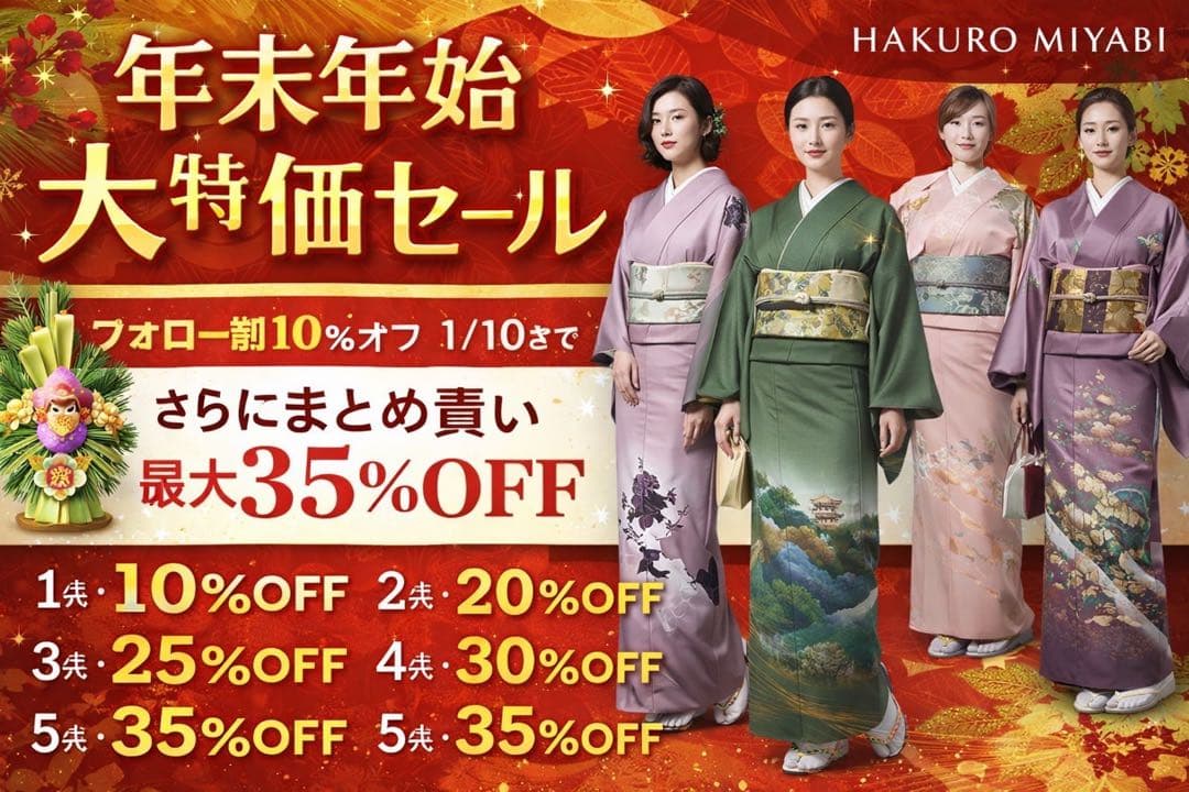 未使用近い　美品　袷　正絹　縮緬　辻が花　小紋　フルセット　４点