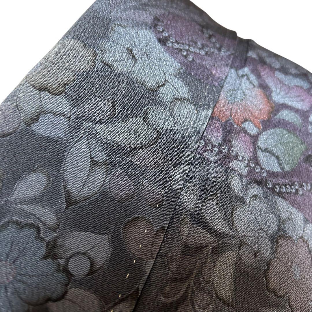 未使用近い　美品　袷　正絹　縮緬　辻が花　小紋　フルセット　４点