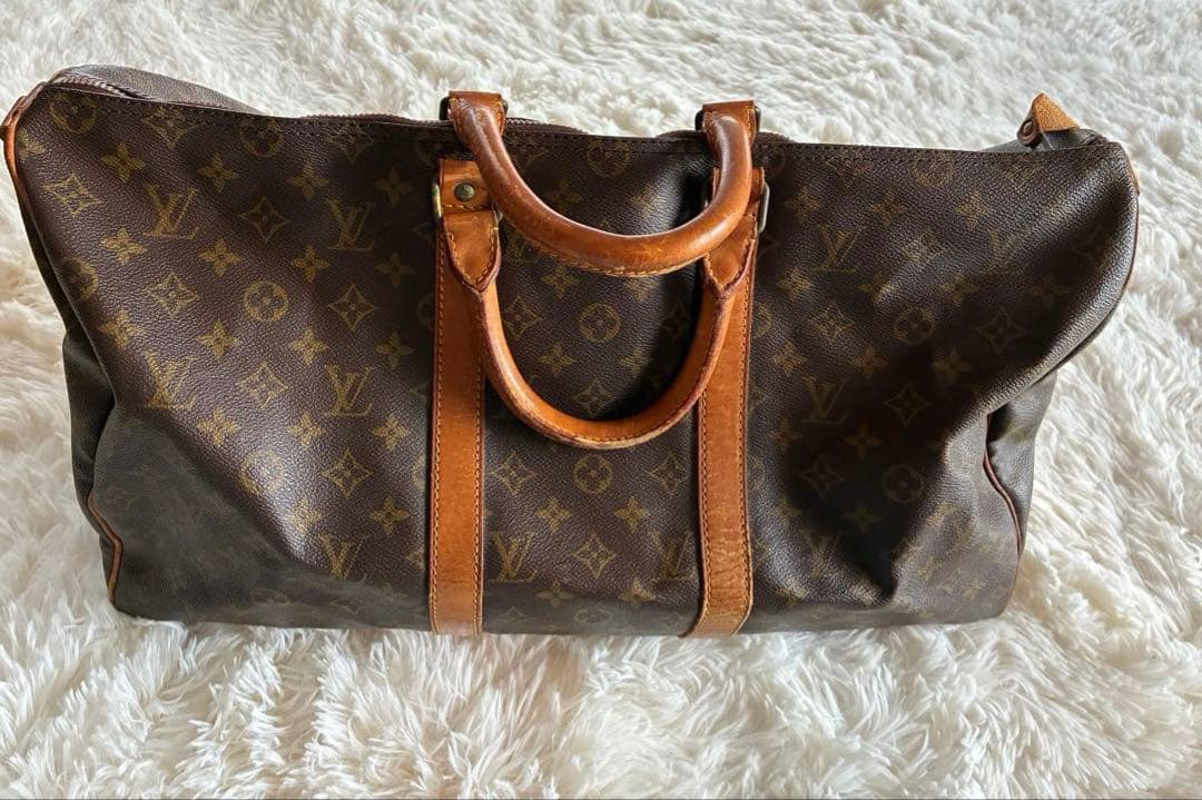 LOUIS VUITTON ボストンバッグ モノグラム キーポル50 ブラウン