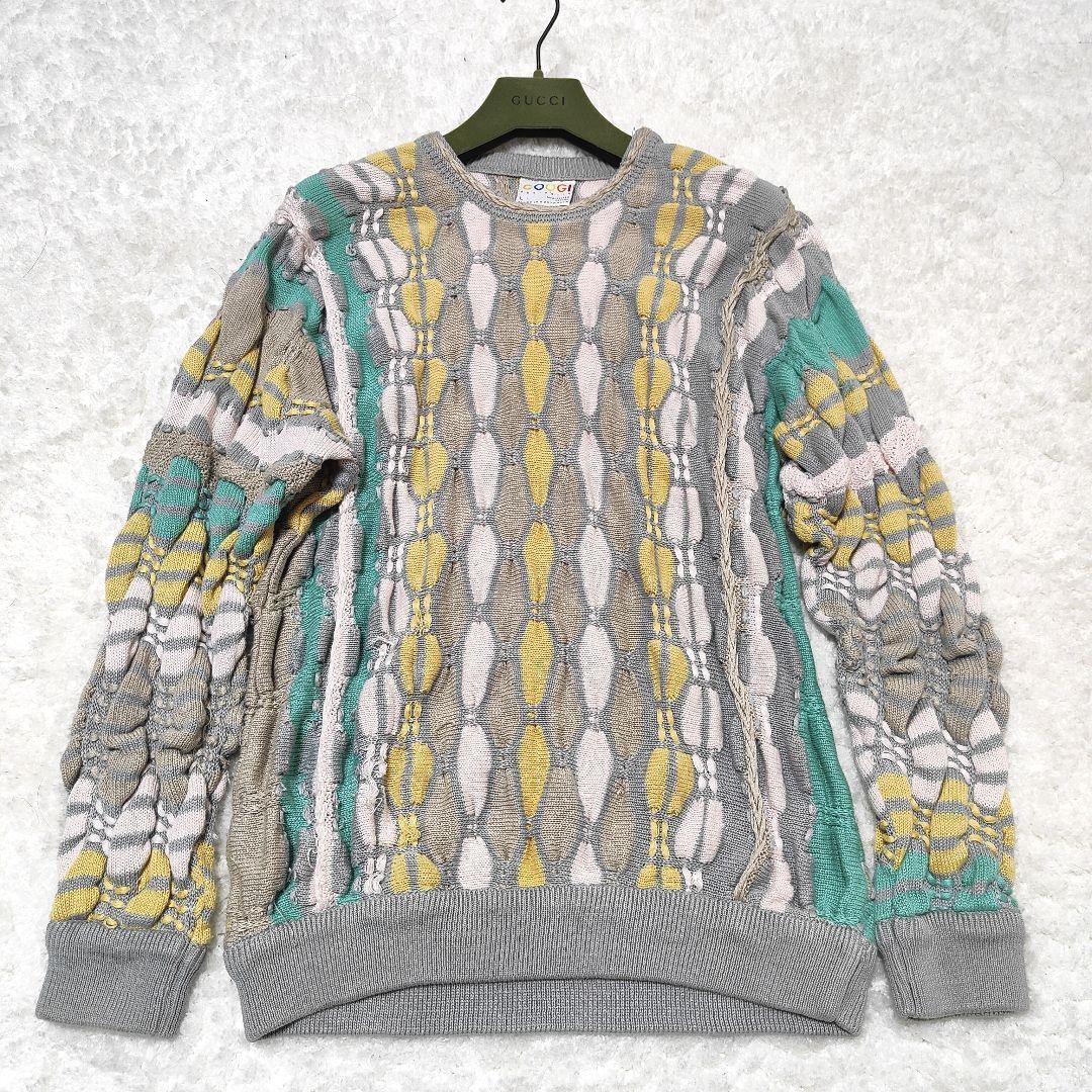 【美品】COOGI クージー ニット コットン L 3Dニット 豪州製 激レア