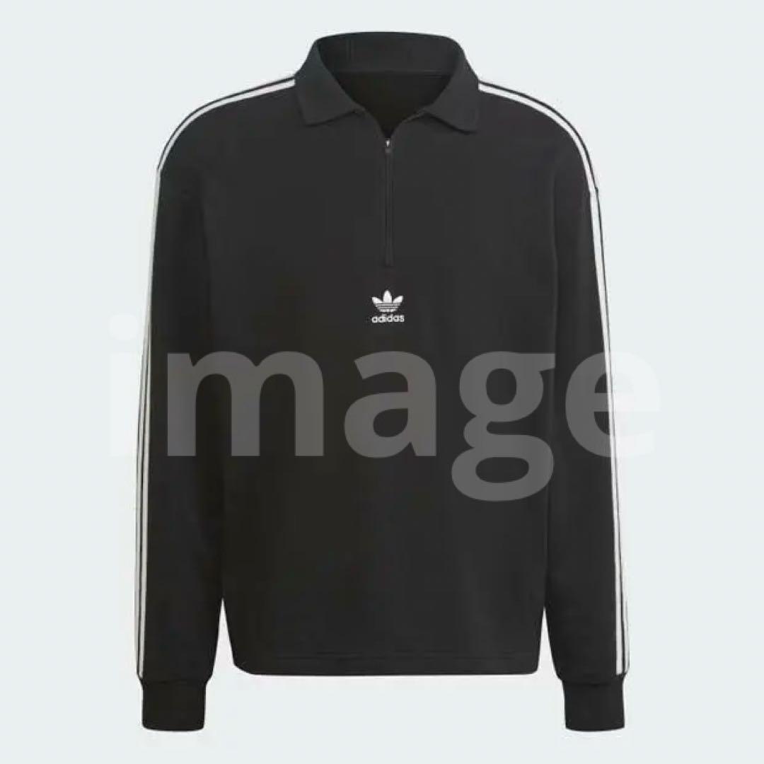 マ*ネ様 @8995 adidas ハーフジップ ポロスウェット ブラック XL