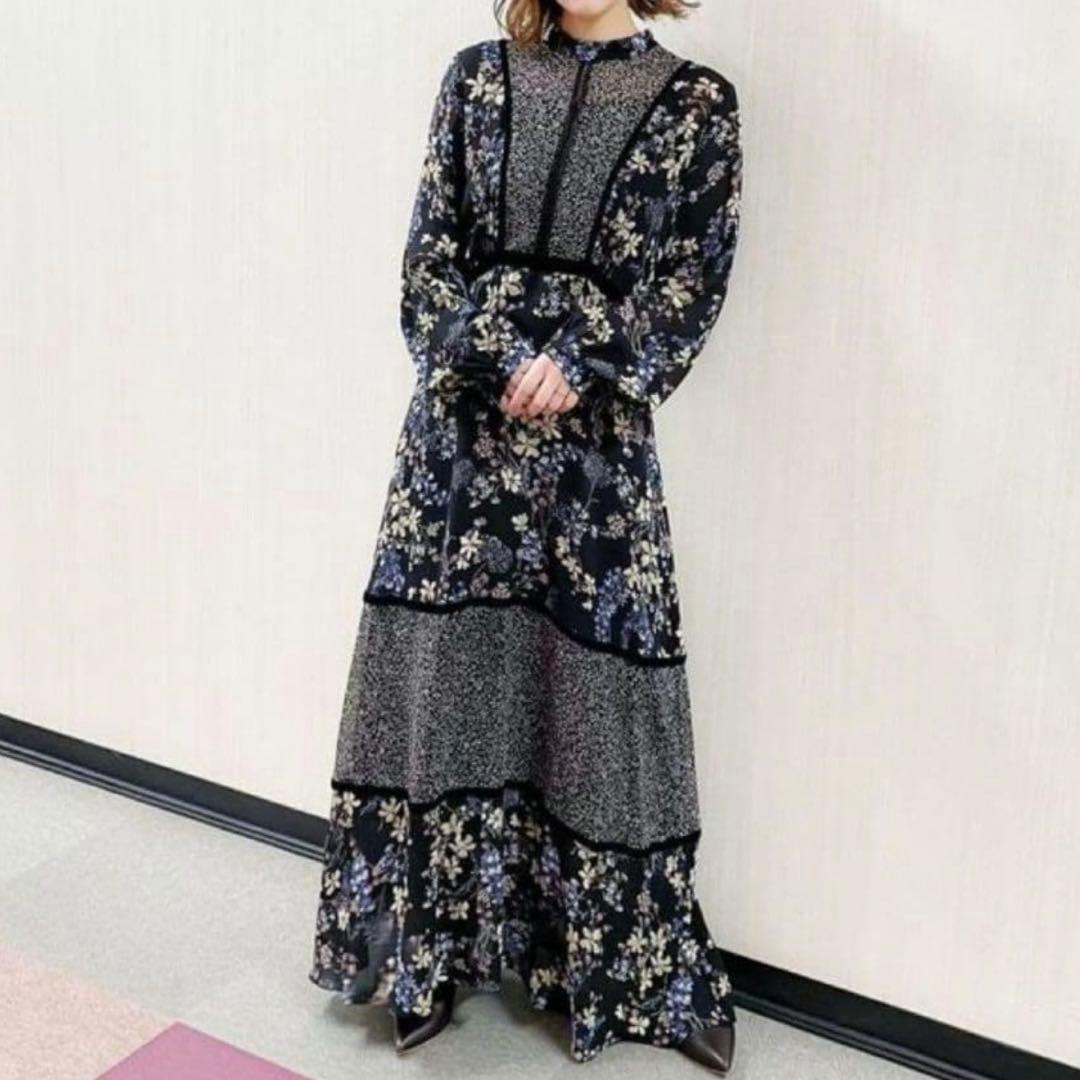 未使用 JILL STUART ジルスチュアート ミックスフラワー ワンピース