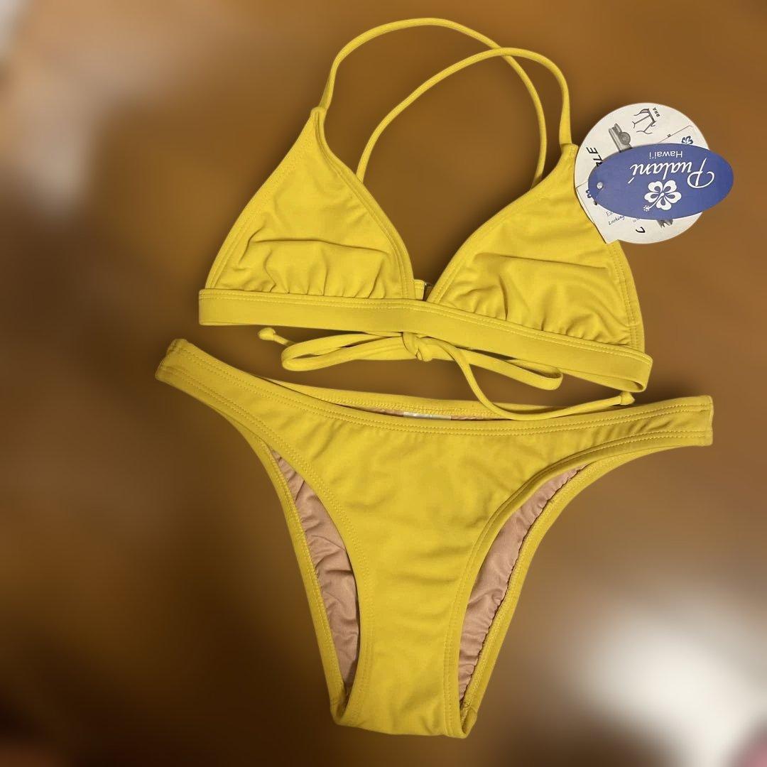 Pualani Hawaiiイエロー三角ビキニ