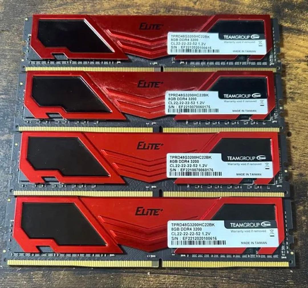 ELITE DDR4 8GB 3200 8GB×4 32GB PCパーツ