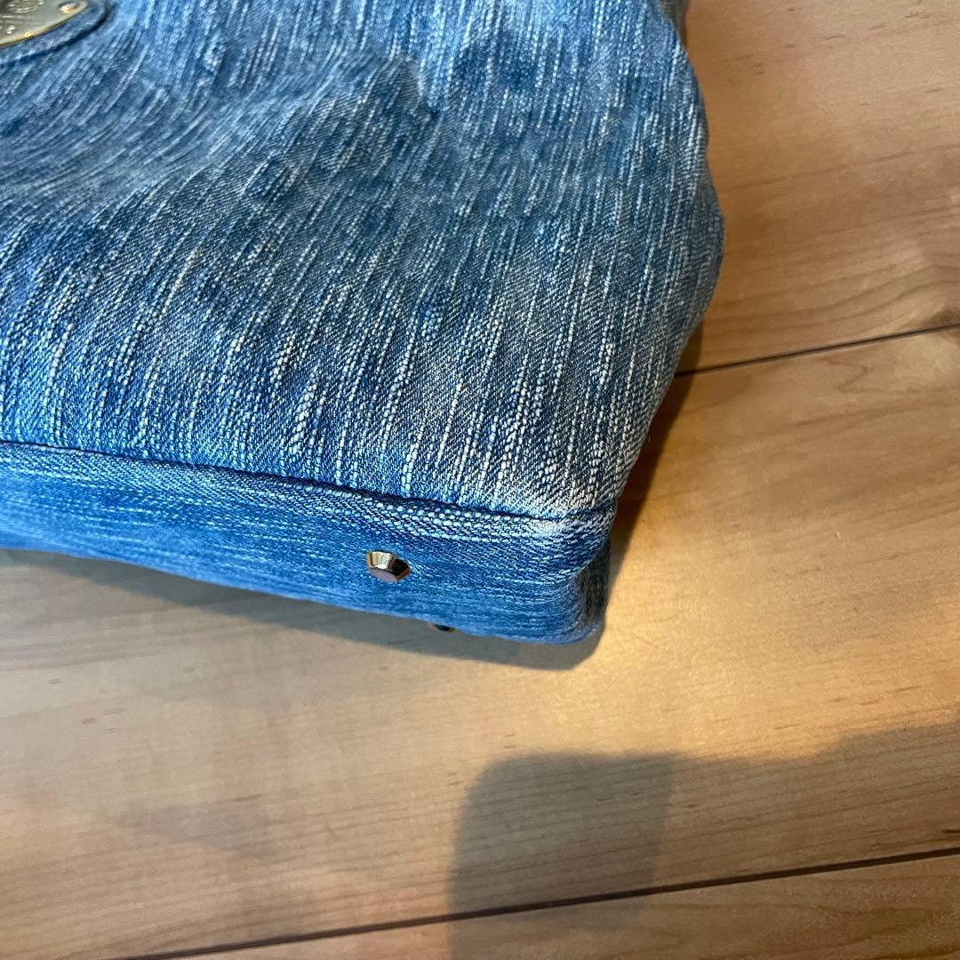 極美品　アタオ　エルヴィ　ハンドバッグ　ショルダーバッグ　デニム