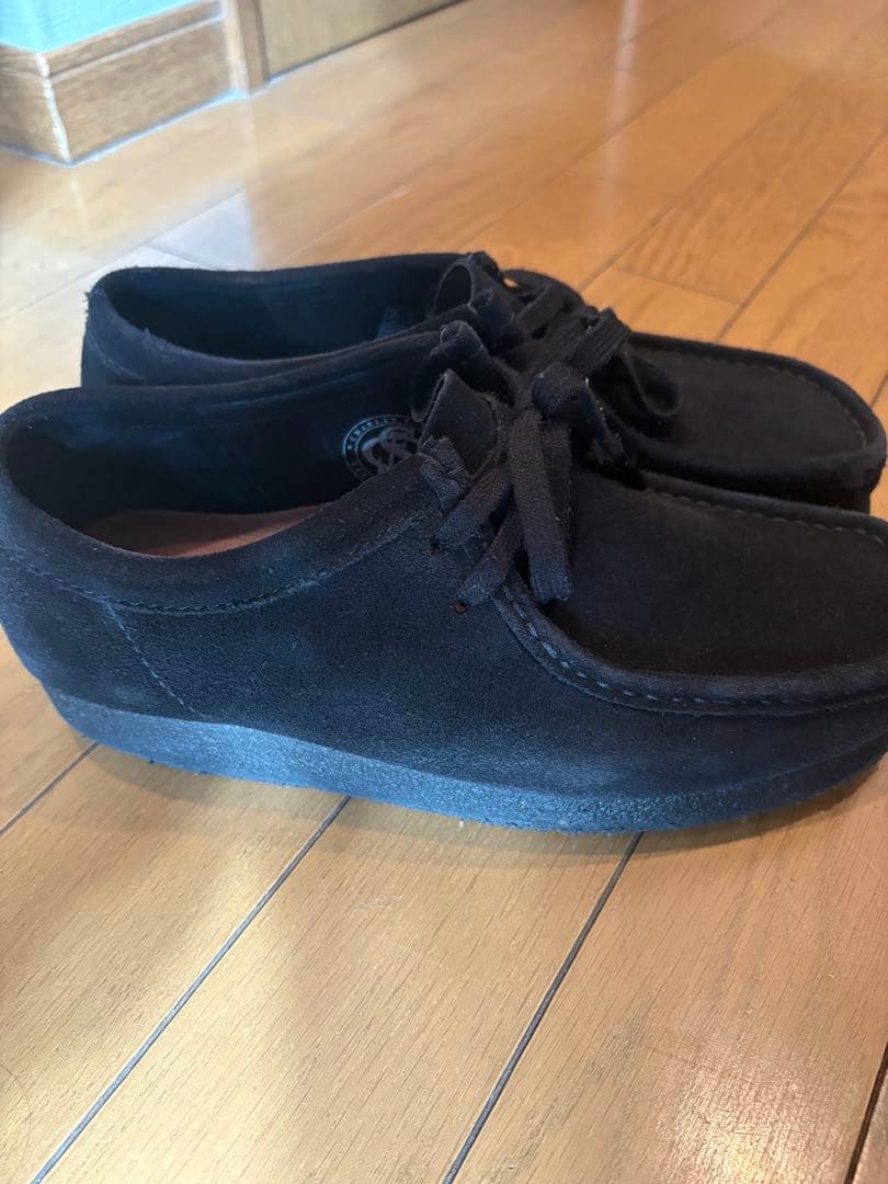【即日配送】CLARKS wallabees ブラック　25cm