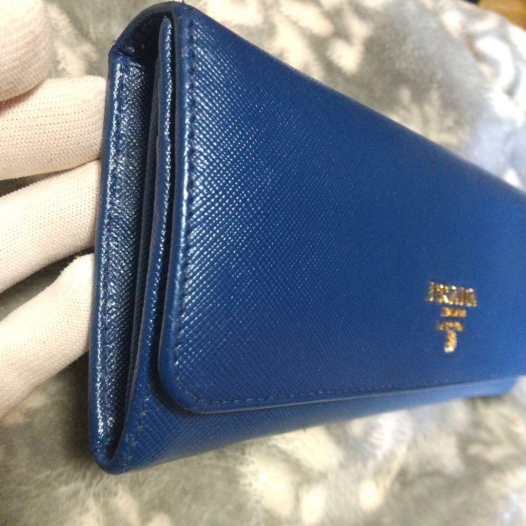 PRADA サフィアーノレザー 長財布 ブルー系