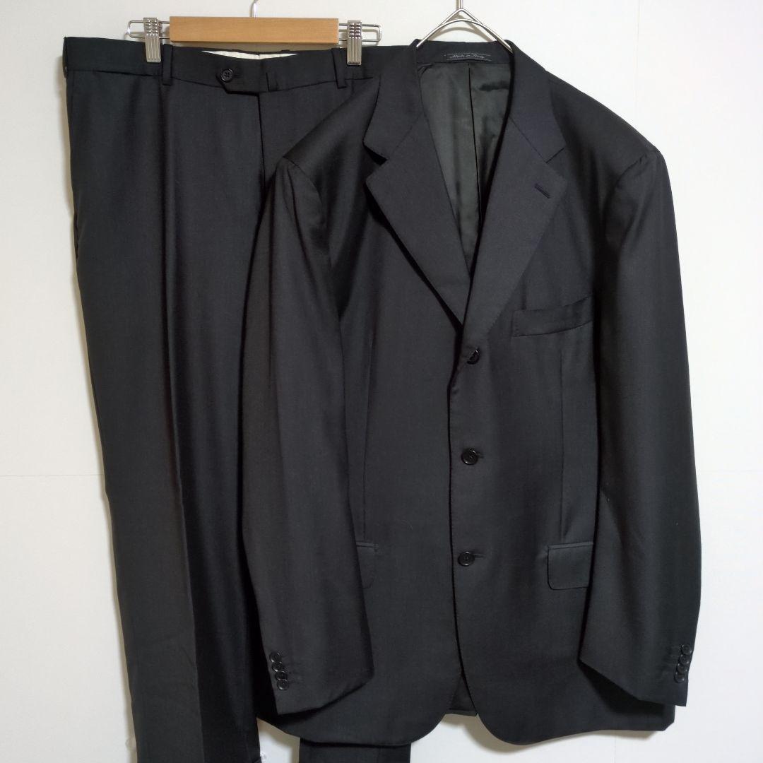 イザイア　スーツ　セットアップ　黒　super130‘s　イタリア製　54