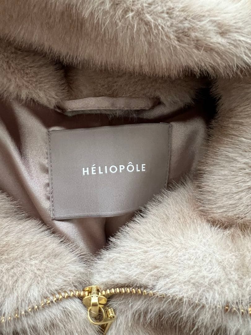 エリオポール　HELIOPOLE ミンク調フェイクファーフーディーブルゾン