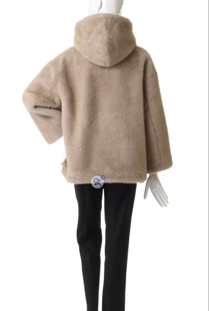 エリオポール　HELIOPOLE ミンク調フェイクファーフーディーブルゾン