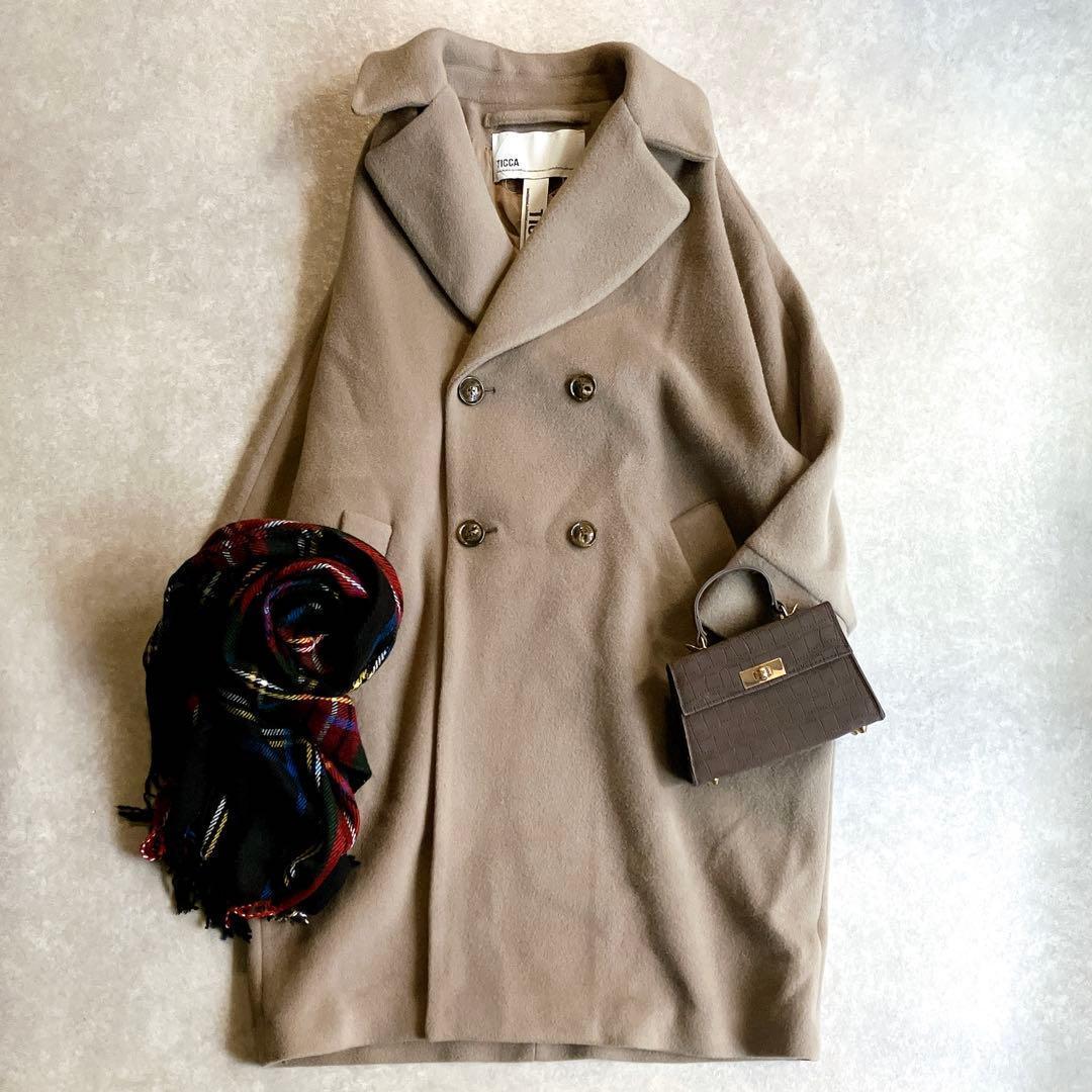 美品 ティッカ 上質ウールテントコート 近年 スピック＆スパン 2way