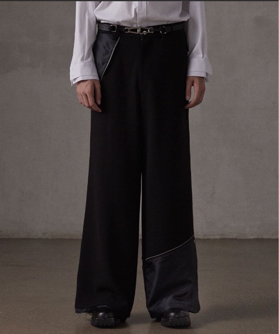 【GRANCY】レイヤードデザイン スラックス