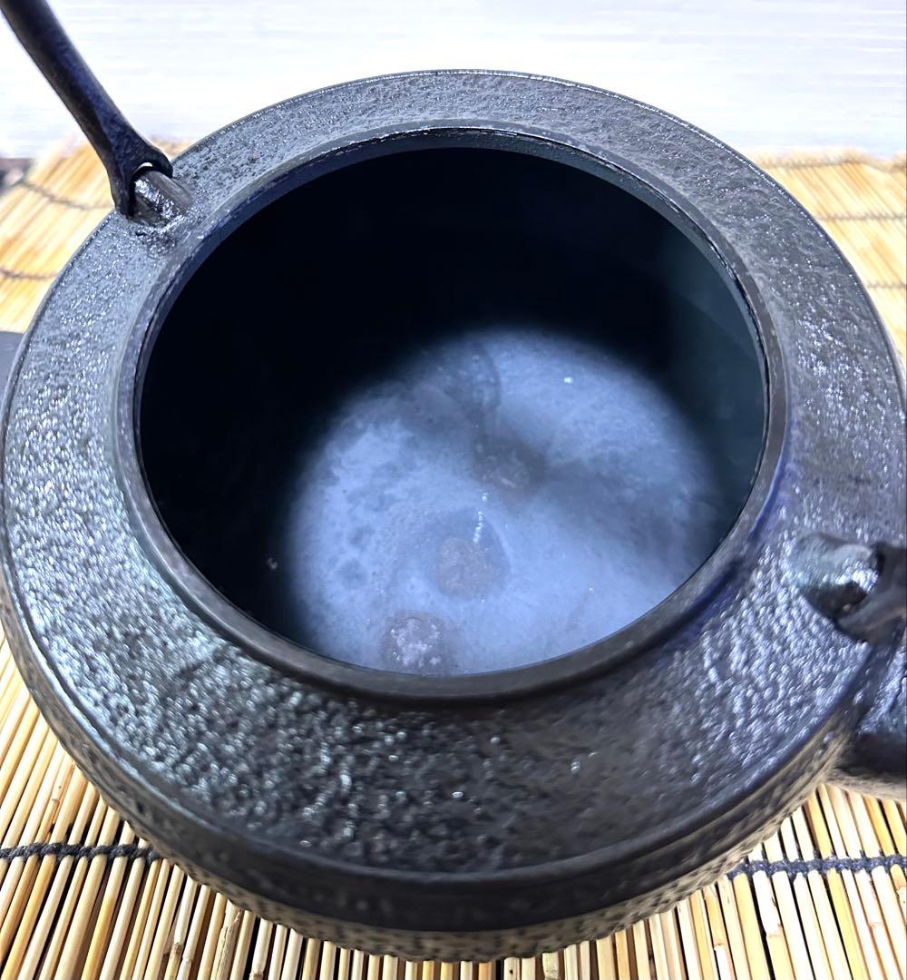 新品、供箱等付属品付 南部岩鋳四代目清末作 丸型肩付亀甲 ♡様売約済み