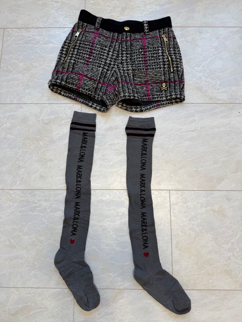 【MARK & LONA】ショートパンツとニーハイソックスのセット 36サイズ