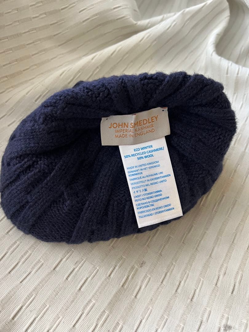 JOHN SMEDLEY ジョンスメドレー ニット帽 ビーニー ネイビーウール