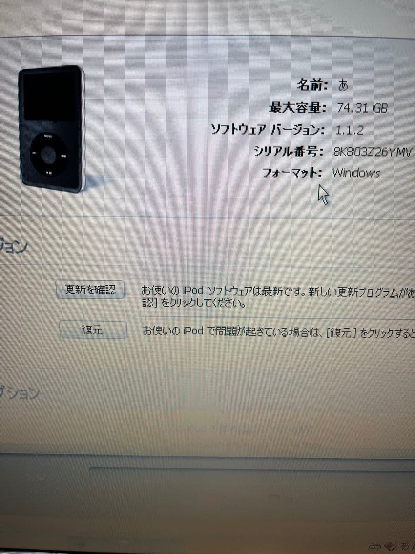 Apple iPod 80GB 本体と付属品