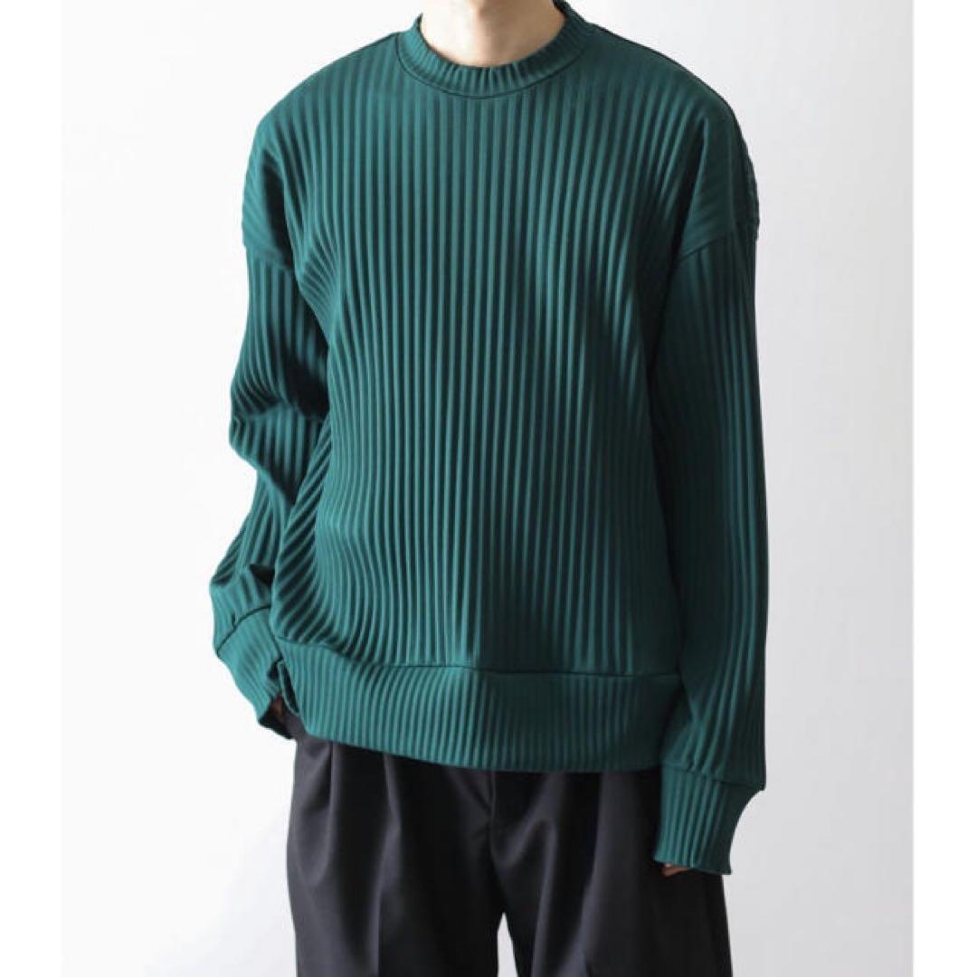 【半額以下！】ssstein / Pleated Knit Crew Neck
