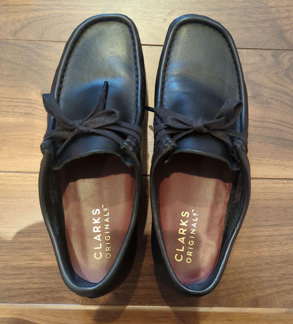 クラークス ワラビー　ブラックレザー　UK8.0