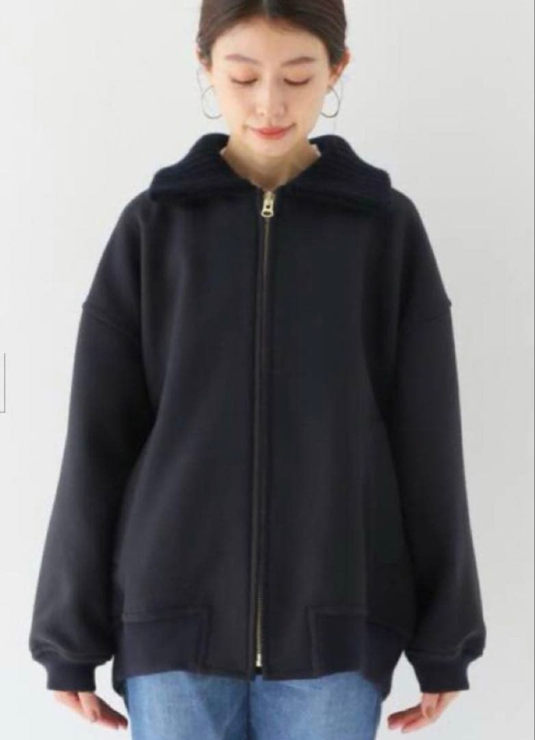 FRAMeWORK MILIOR 2way ZIPブルゾン　ネイビー