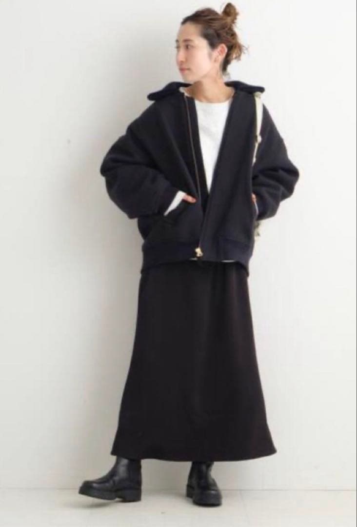 FRAMeWORK MILIOR 2way ZIPブルゾン　ネイビー