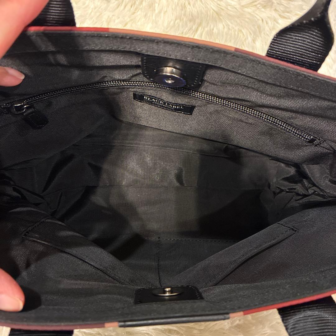 非売品　BLACK LABEL オリジナルレッドチェックトート　ノベルティ