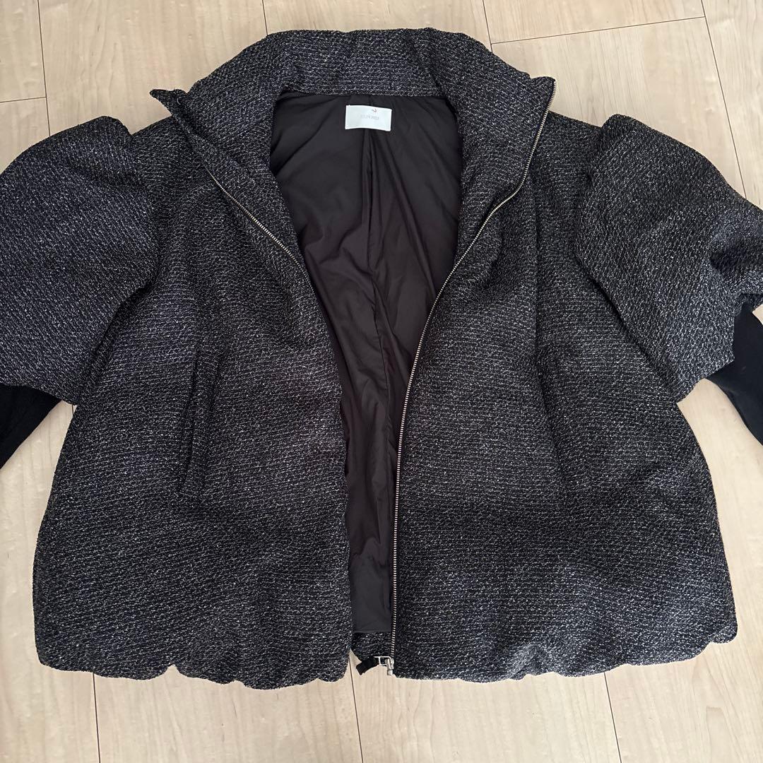 【未使用】CELFORD ツイードパテッドブルゾン