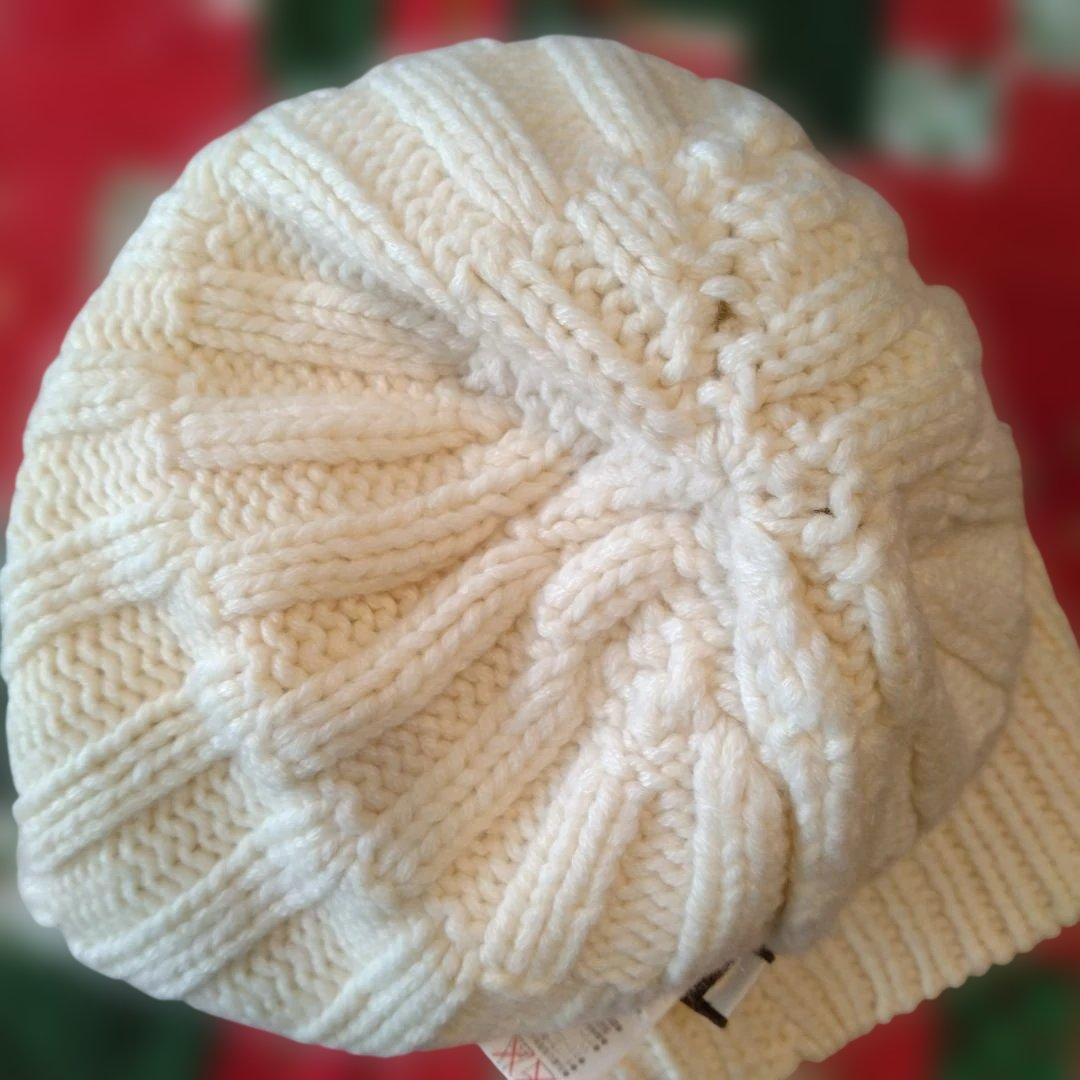 FOXEY ホワイト ニットビーニー