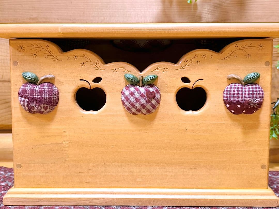 アメリカンカントリー雑貨♥ ぷっくりりんご ෆ ̖́-‬ の多目的収納BOX 小