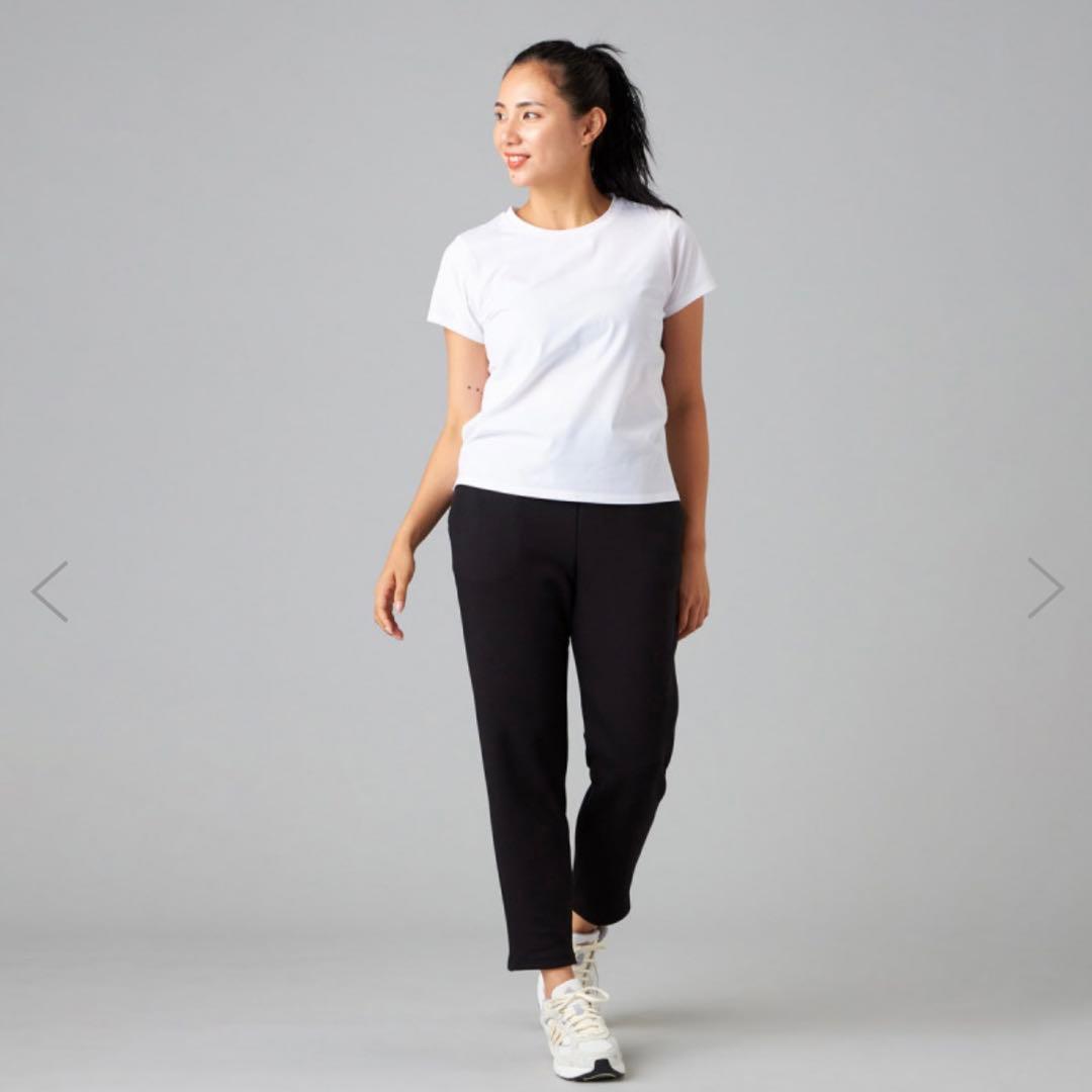 Chacott チャコット 裏起毛テーパードパンツ ブラック M