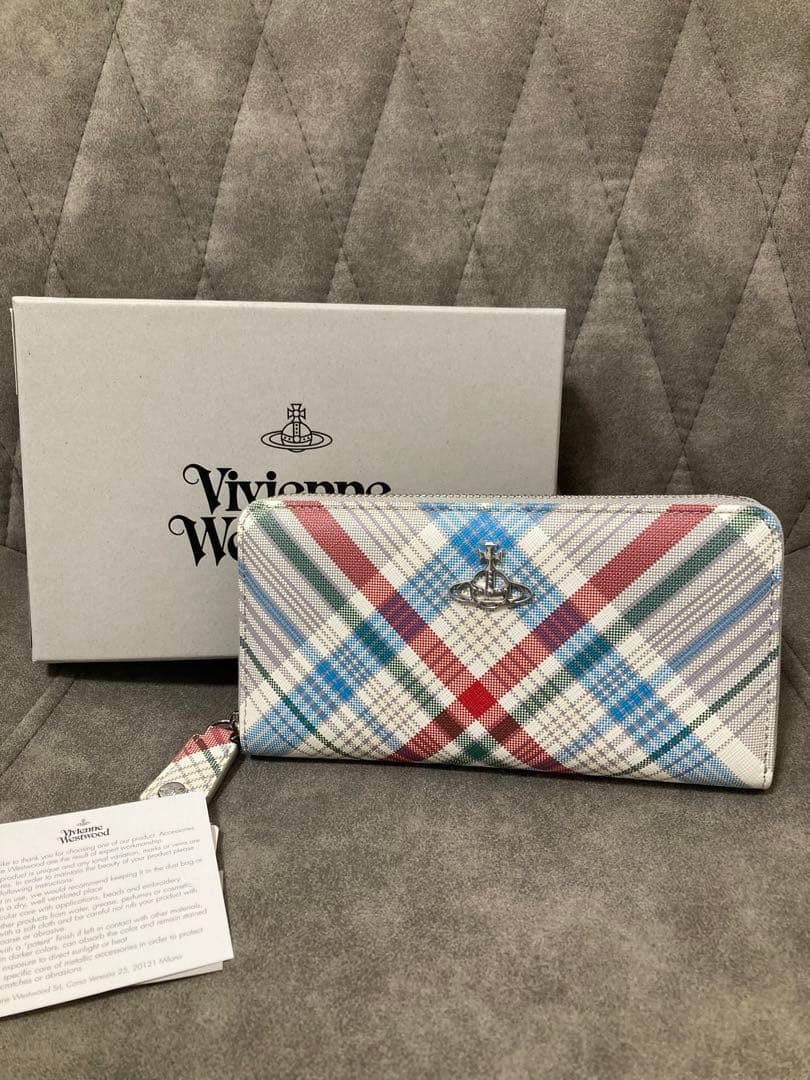 VivienneWestwood　長財布　ラウンドファスナー　タータンチェック
