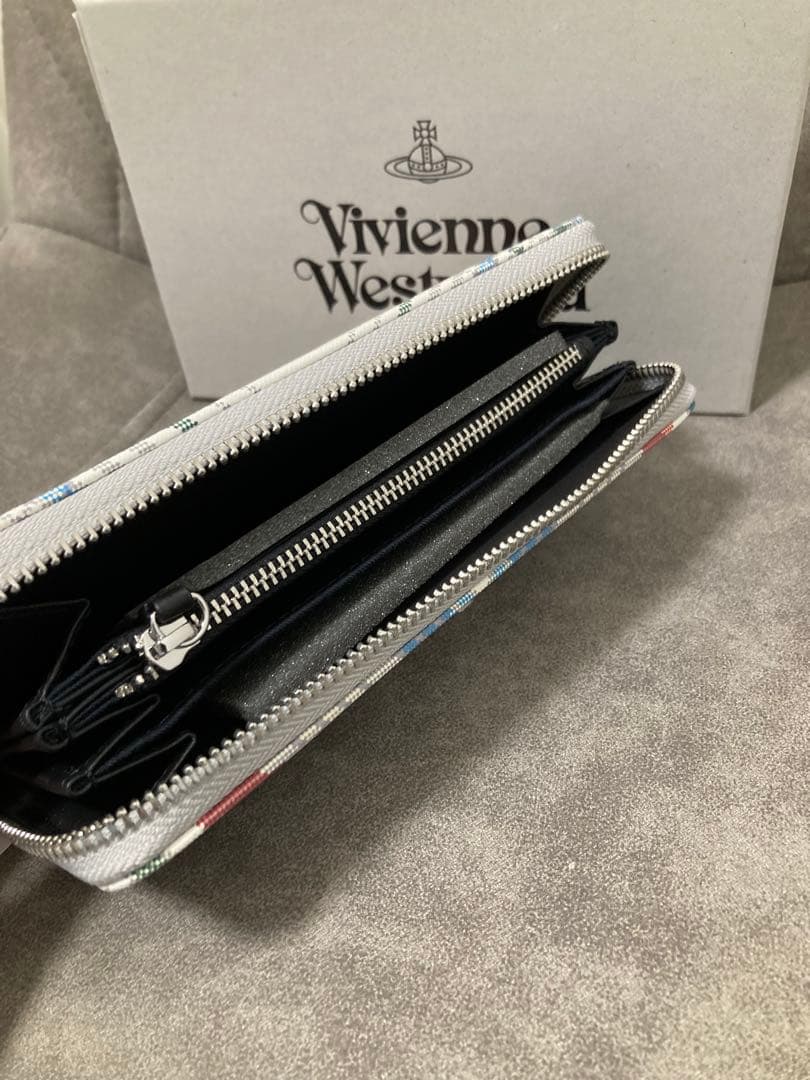 VivienneWestwood　長財布　ラウンドファスナー　タータンチェック