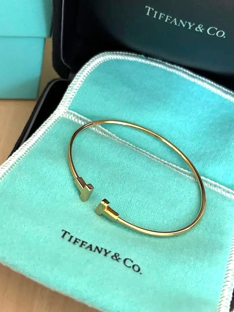 Tiffany&Co ティファニー Tナローワイヤー ブレスレットK18