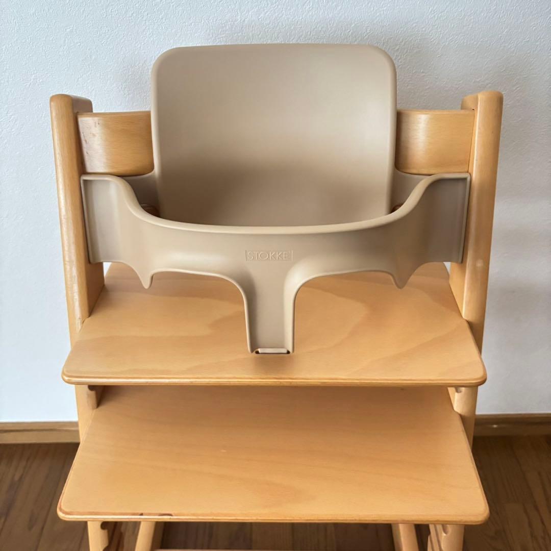 ストッケ　トリップ トラップ　ベビーチェア+ベビーセット　ナチュラル　S/N3③