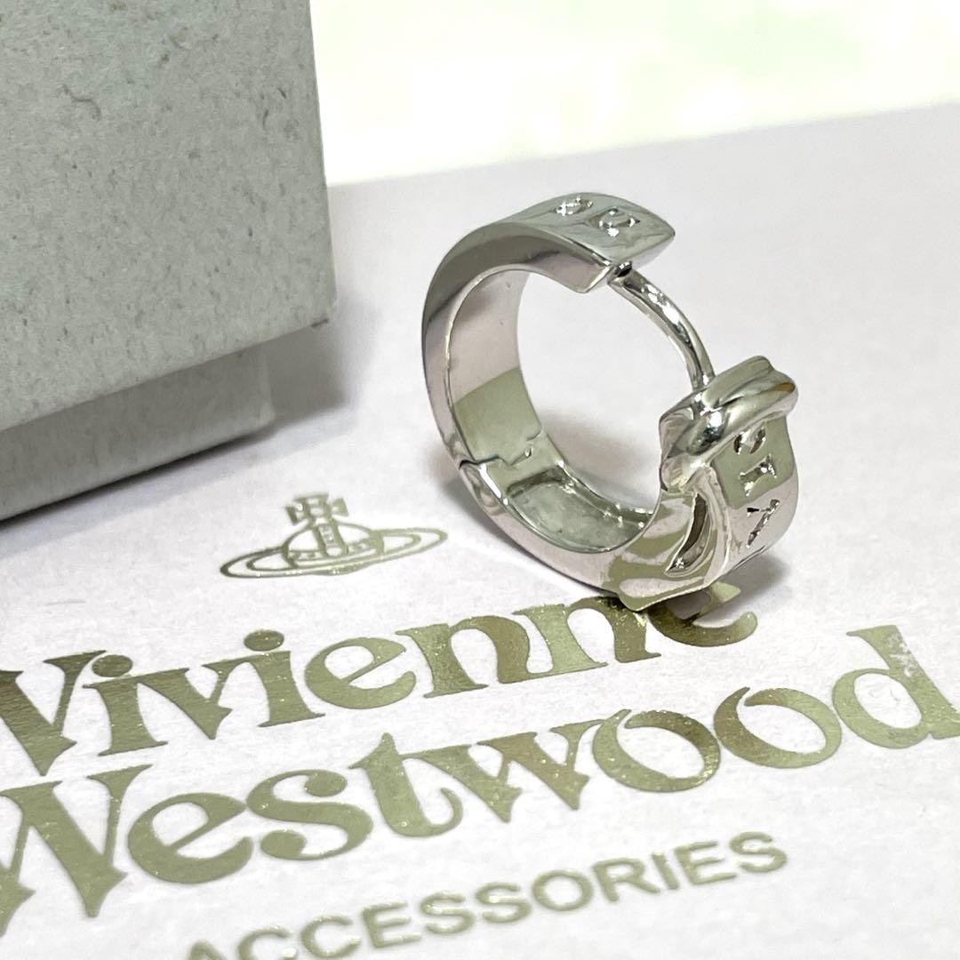 【極美品】ヴィヴィアンウエストウッド　ボビーフープピアス片耳　シルバー　箱ポーチ