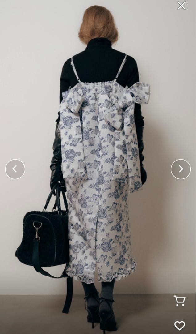 ワンピース Carmelo Kimono Rose Jacquard Dress