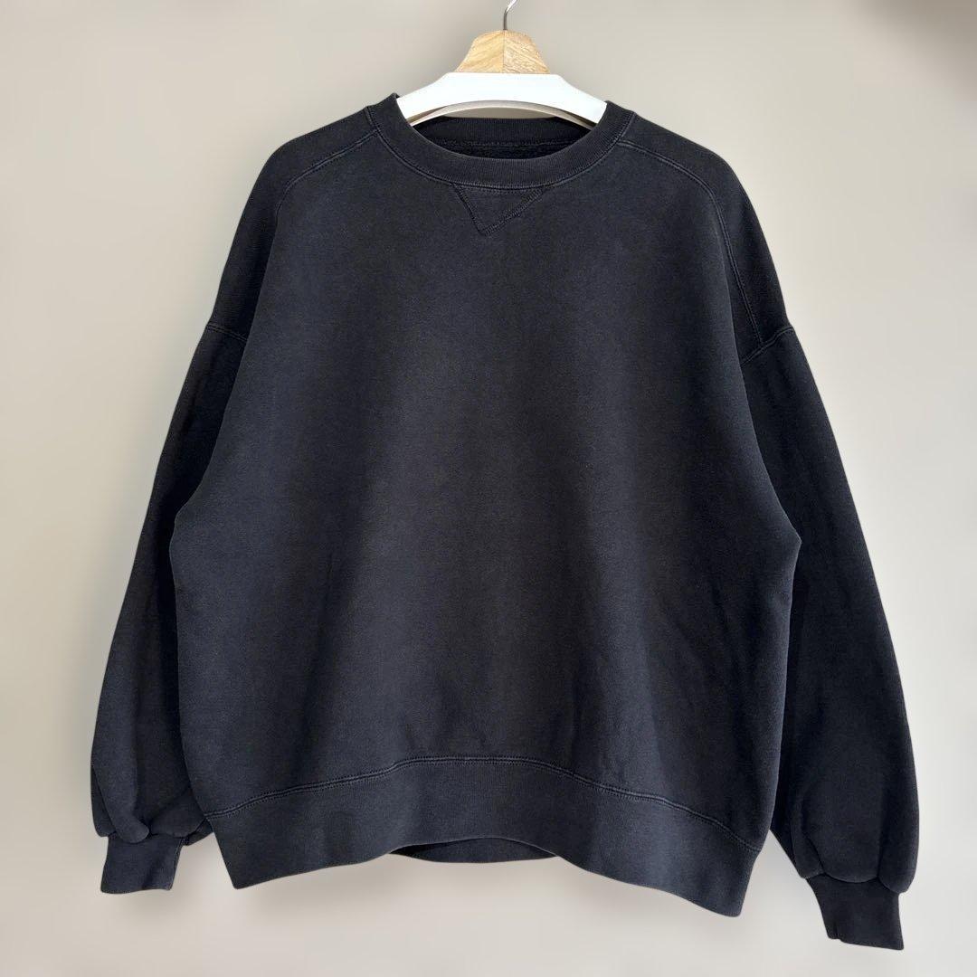 ラッセル 黒 スウェットXXL 90s USA ハイコットン ヴィンテージ