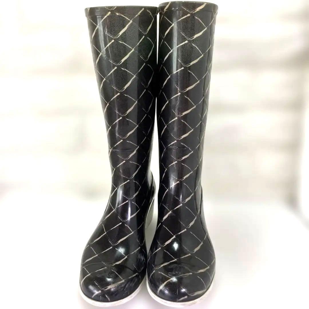 CHANEL シャネル マトラッセ レインブーツ 36（23.0cm）ココマーク