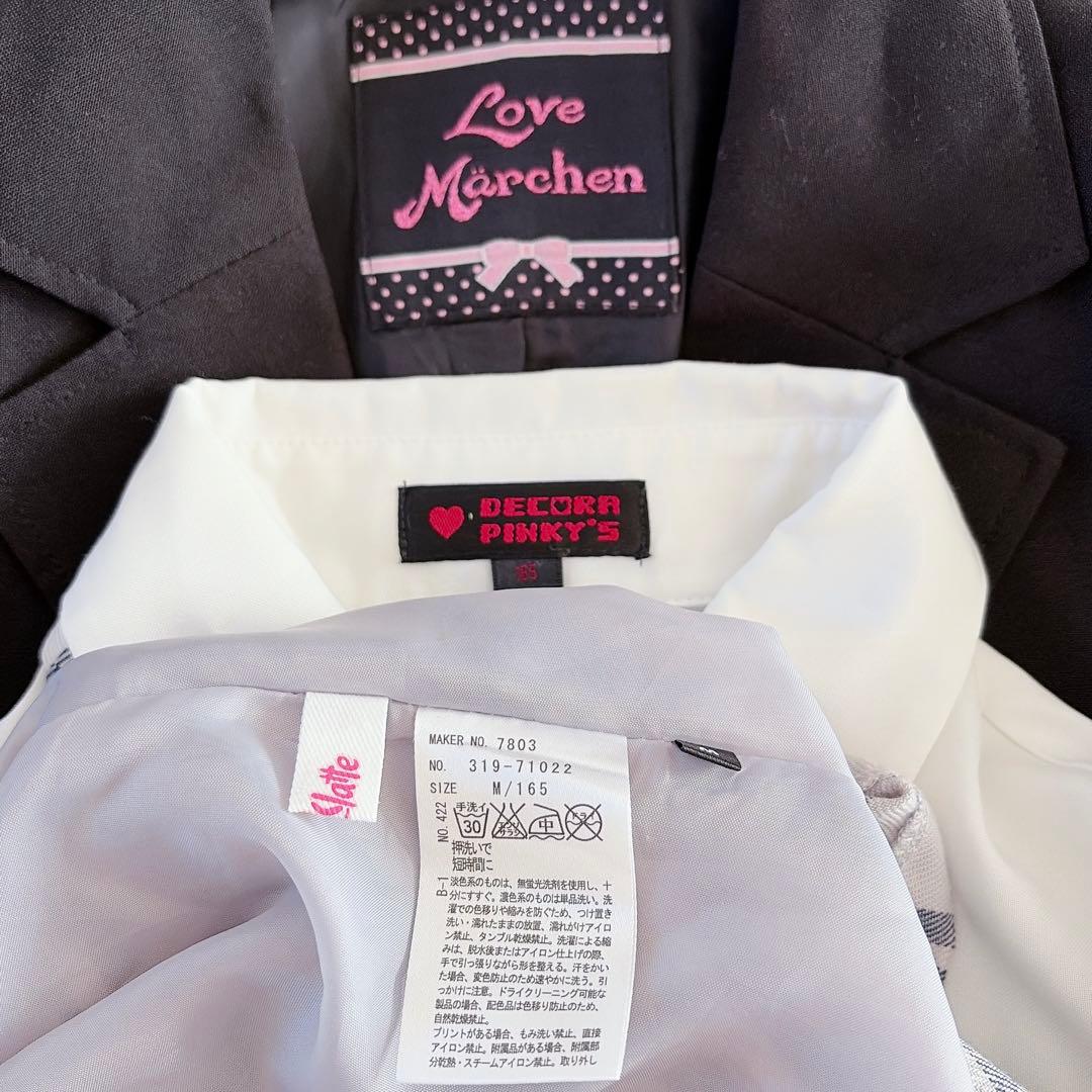 0【美品】ピンクラテ　ガールズフォーマルスーツ　165㎝　5点セット　卒服