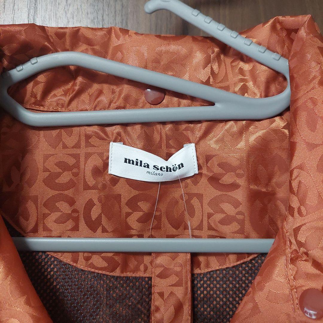 mila schön オレンジ模様レインコート LL 3L