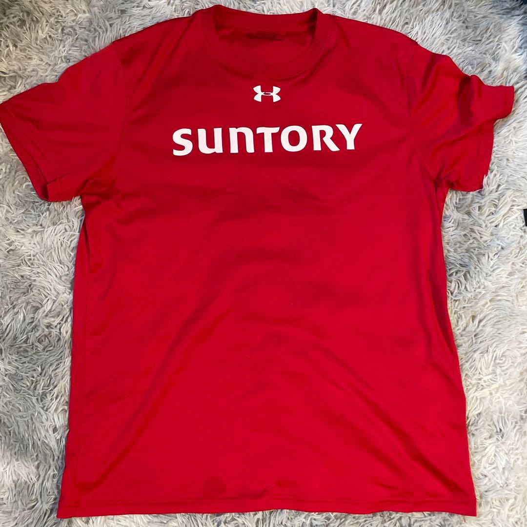 Under Armour 赤色 シャツ SUNTORY SUNBIRDS