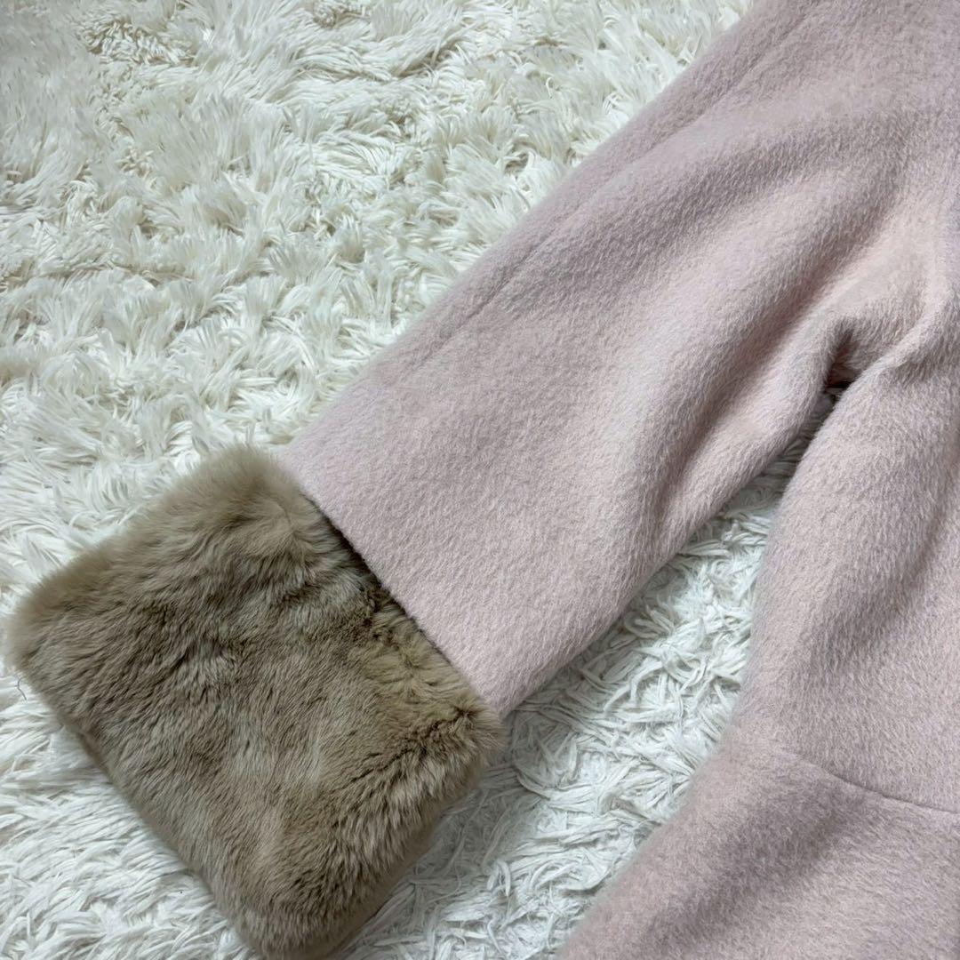 【美品】snidel ラビットファー Aラインコート　アルパカ　ウール　2012