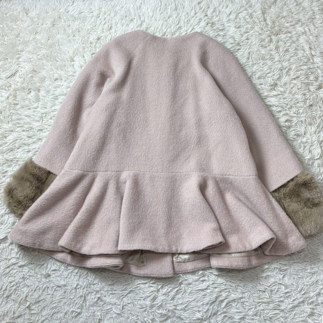 【美品】snidel ラビットファー Aラインコート　アルパカ　ウール　2012