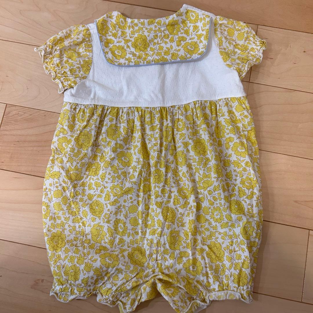 ファミリア　リバティ花柄ロンパース　80 完売品