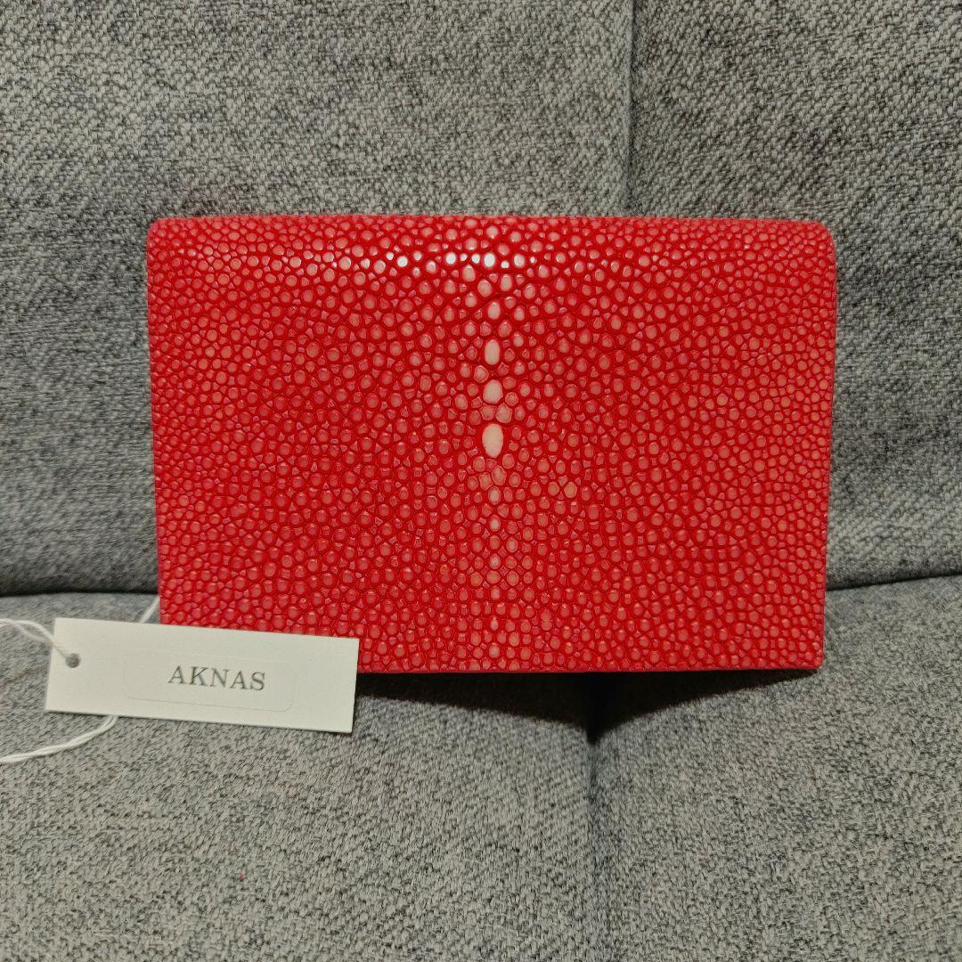 Atelier AKNASの名刺入れ(赤)