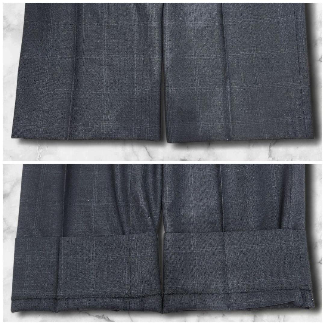 Aquascutum スーツ セットアップ ダークグレー チェック 大きいサイズ