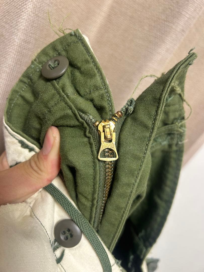 【美品】M−65 パンツ　S−R 軍物　70s 米軍　実物　カーキ　カーゴパンツ