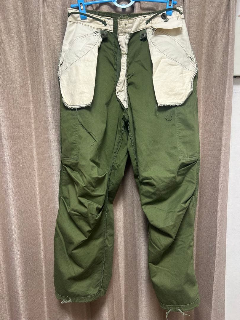 【美品】M−65 パンツ　S−R 軍物　70s 米軍　実物　カーキ　カーゴパンツ