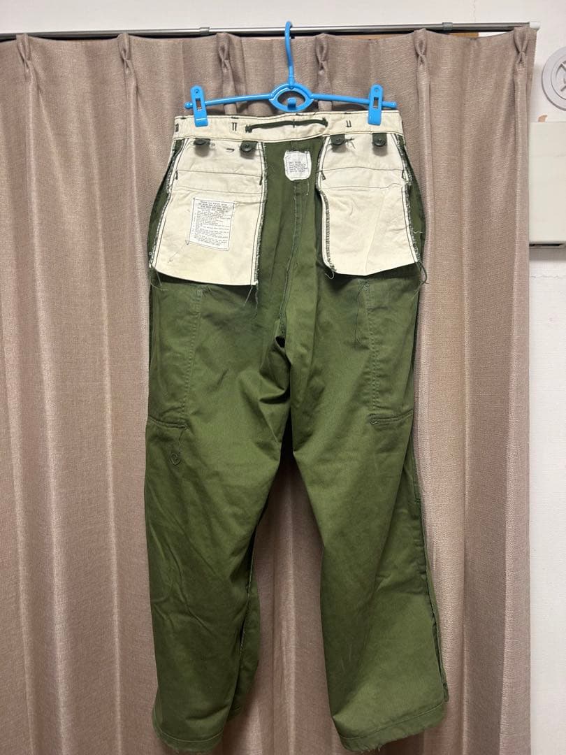 【美品】M−65 パンツ　S−R 軍物　70s 米軍　実物　カーキ　カーゴパンツ